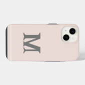 Coque Pour iPhone 14 Monogramme Moderne Initiales Classiques (Verso Horizontal)
