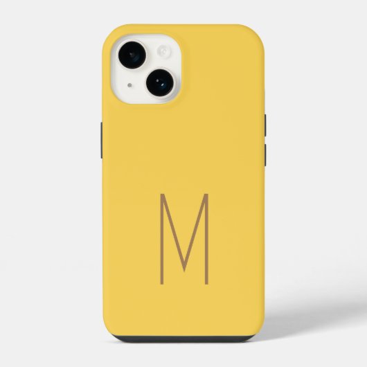 Coque Pour iPhone 14 Monogramme Moderne Initiales Classiques (Verso)