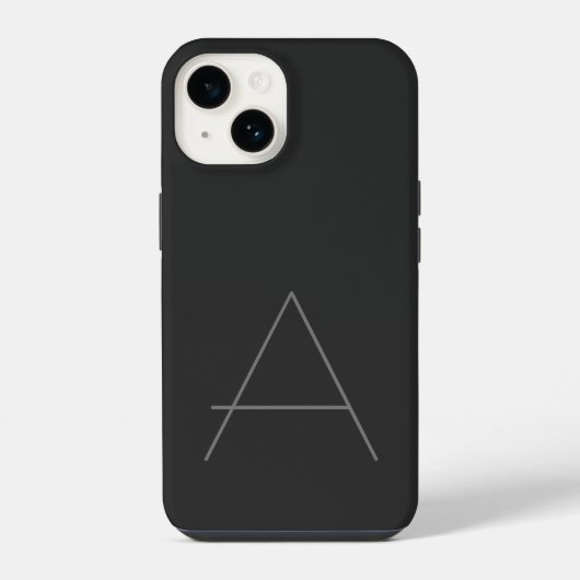 Coque Pour iPhone 14 Monogramme Moderne Initiales Classiques (Verso)