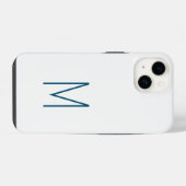 Coque Pour iPhone 14 Monogramme Moderne Initiales Classiques (Verso Horizontal)