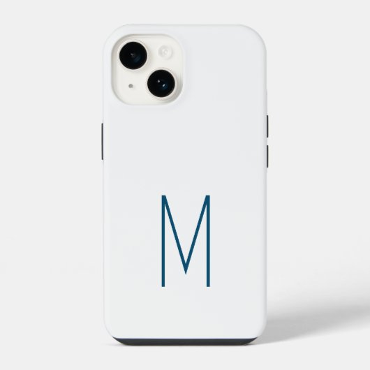 Coque Pour iPhone 14 Monogramme Moderne Initiales Classiques (Verso)