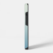 Coque Pour iPhone 14 Monogramme moderne Nom initial Turquoise Aqua Grad (Côté gauche)
