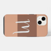 Coque Pour iPhone 14 Monogramme Moderne Simple Initial Pastel (Verso Horizontal)