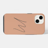 Coque Pour iPhone 14 Monogramme Moderne Simple Initiale Script (Verso Horizontal)