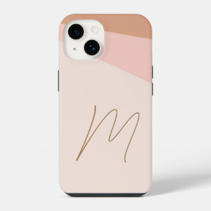 Coque Pour iPhone 14 Monogramme Moderne Simple Initiale Script