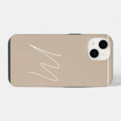 Coque Pour iPhone 14 Monogramme Moderne Simple Initiale Script (Verso Horizontal)