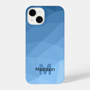 Coque Pour iPhone 14 Monogramme motif noir classique en maille géométri