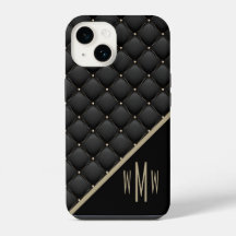 Monogramme noir or courbé