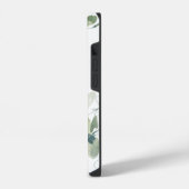 Coque Pour iPhone 14 Monogramme Nom Eucalyptus (Côté gauche)