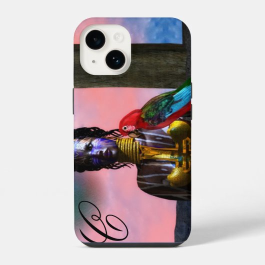 COQUE POUR iPhone 14 MONOGRAMME NORA CYBER WARRIOR (Verso)