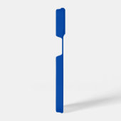 Coque Pour iPhone 14 Monogramme personnalisé Nom bleu moderne (Côté droit)