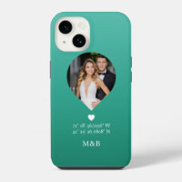 Monogramme Photo Cœur Romantique Coordonnées Moder