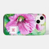 Coque Pour iPhone 14 Monogramme rose (Verso Horizontal)