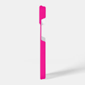 Coque Pour iPhone 14 Monogramme rose chaud (Côté gauche)