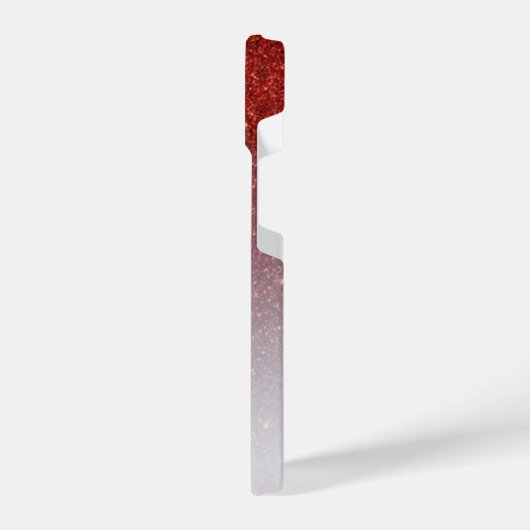 Coque Pour iPhone 14 Monogramme rouge Parties scintillant Ombre (Côté gauche)
