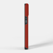 Coque Pour iPhone 14 Monogramme rouge rubis moderne Nom initial (Côté droit)