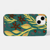 Coque Pour iPhone 14 Monogramme rustique Floral (Verso Horizontal)