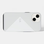 Coque Pour iPhone 14 Monogramme Simple Neutre Moderne À la mode (Verso Horizontal)