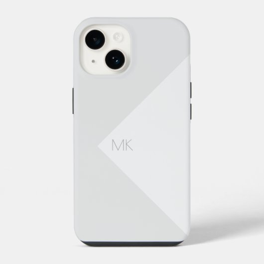 Coque Pour iPhone 14 Monogramme Simple Neutre Moderne À la mode (Verso)