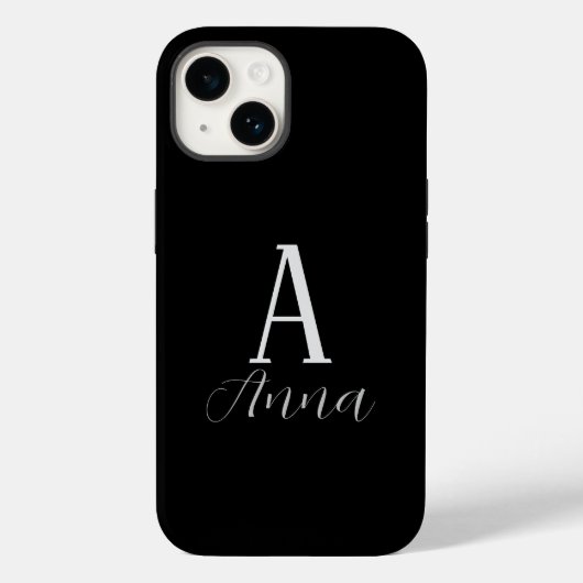 Coque Pour iPhone 14 Monogramme Vibe d'automne Coque-Mate coque iphone (Verso)