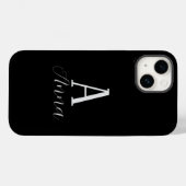 Coque Pour iPhone 14 Monogramme Vibe d'automne Coque-Mate coque iphone (Verso (horizontal))
