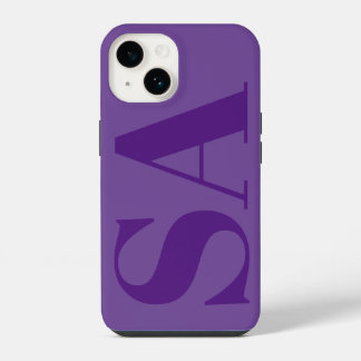 Coque Pour iPhone 14 Monographie minimale moderne violet