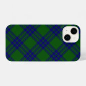 Coque Pour iPhone 14 Montgomery écossais vert bleu plaid (Verso Horizontal)