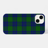 Coque Pour iPhone 14 Montgomery écossais vert bleu plaid (Verso Horizontal)