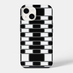 Coque Pour iPhone 14 Motif à carreaux tartan Sillitoe noir et blanc 