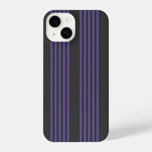 Coque Pour iPhone 14 Motif à cinq bandes Ultra violet et charbon de boi (Verso)