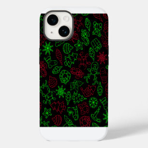 Coque Pour iPhone 14 Motif Abstrait de Noël