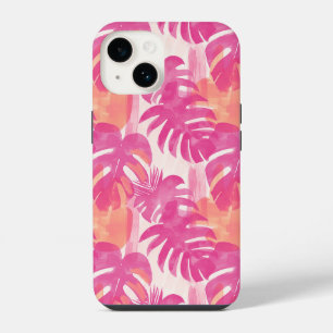 Coque Pour iPhone 14 Motif abstrait simple avec feuilles de monstera, f