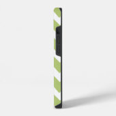 Coque Pour iPhone 14 Motif blanc vert Chevron (Côté gauche)