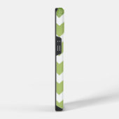 Coque Pour iPhone 14 Motif blanc vert Chevron (Côté droit)