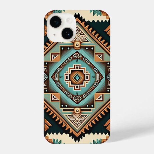 Coque Pour iPhone 14 Motif Boho occidental (Verso)