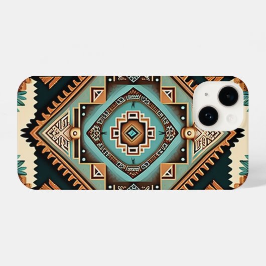 Coque Pour iPhone 14 Motif Boho occidental (Verso Horizontal)