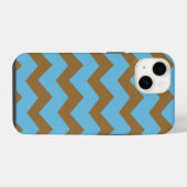 Coque Pour iPhone 14 Motif Brown Chevron Bold (Verso Horizontal)