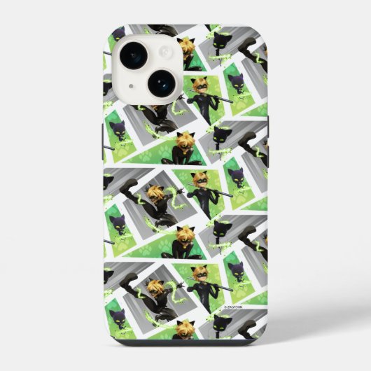 Coque Pour iPhone 14 Motif Chat Noir & Plagg (Verso)
