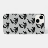 Coque Pour iPhone 14 Motif classique en silhouette noire (Verso Horizontal)