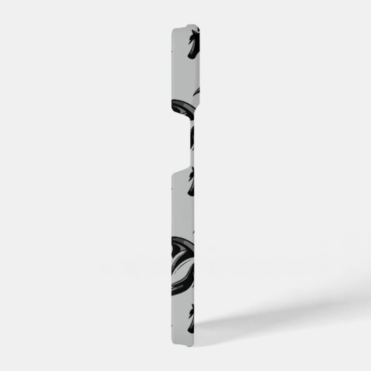 Coque Pour iPhone 14 Motif classique en silhouette noire (Côté droit)