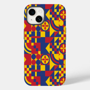 Coque Pour iPhone 14 Motif coloré du drapeau de Colombie