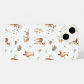 Coque Pour iPhone 14 Motif d'amis animaux de bois mignon (Verso Horizontal)