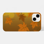 Coque Pour iPhone 14 Motif d'automne avec feuilles d'érable en chute et (Verso Horizontal)