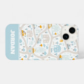 Coque Pour iPhone 14 Motif de carte de quartier de Cute Pastel (Verso Horizontal)