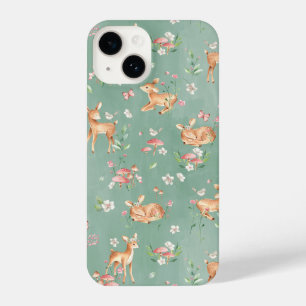 Coque Pour iPhone 14 Motif de cerfs à l'aquarelle