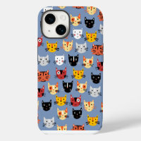 Motif de chat bleu