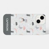 Coque Pour iPhone 14 Motif de chats à plume (Verso Horizontal)