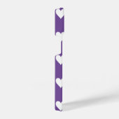 Coque Pour iPhone 14 Motif de coeur moderne violet blanc (Côté droit)
