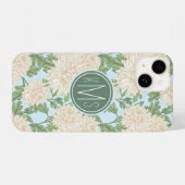 Coque Pour iPhone 14 Motif de fleurs de maman du jardin blanc (Verso Horizontal)