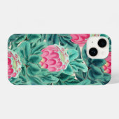 Coque Pour iPhone 14 Motif de fleurs de Protea exotiques (Verso Horizontal)